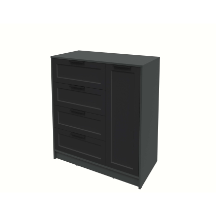 Тумба Тренд КТ-Т90 (Антрацит ЛДСП/ Черный ЛМДФ) Ш900 В1020 Г451 Тумба Тренд КТ-Т90 (Антрацит ЛДСП/ Черный ЛМДФ) Ш900 В1020 Г451